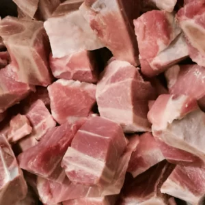 Diced pork curry pieces bone in/kg