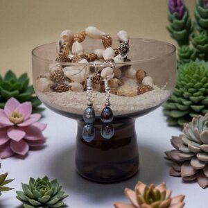 Peacock Colored fresh Water Earring