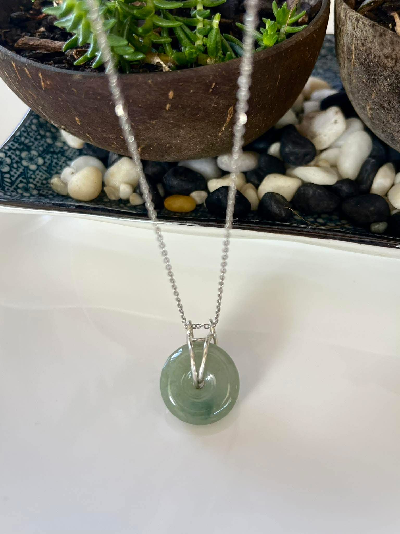 Jade on a Silver Chain