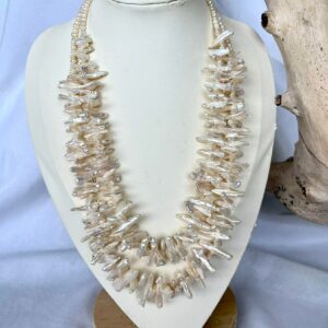 Double strand freshwater pearls